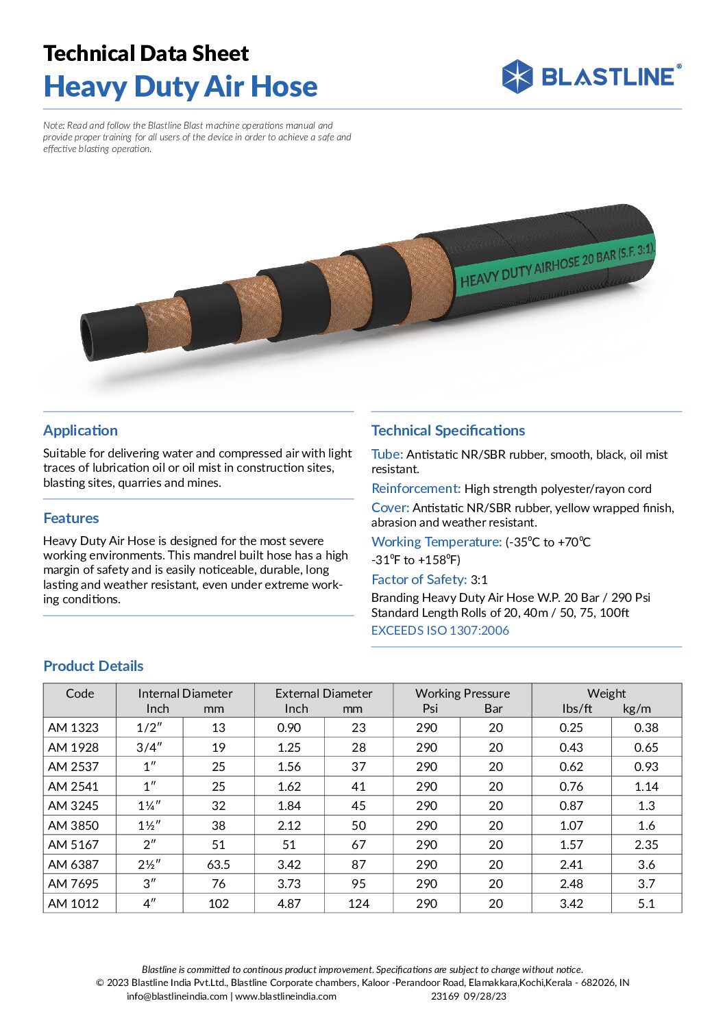 Heavy Duty Air Hose - TDS