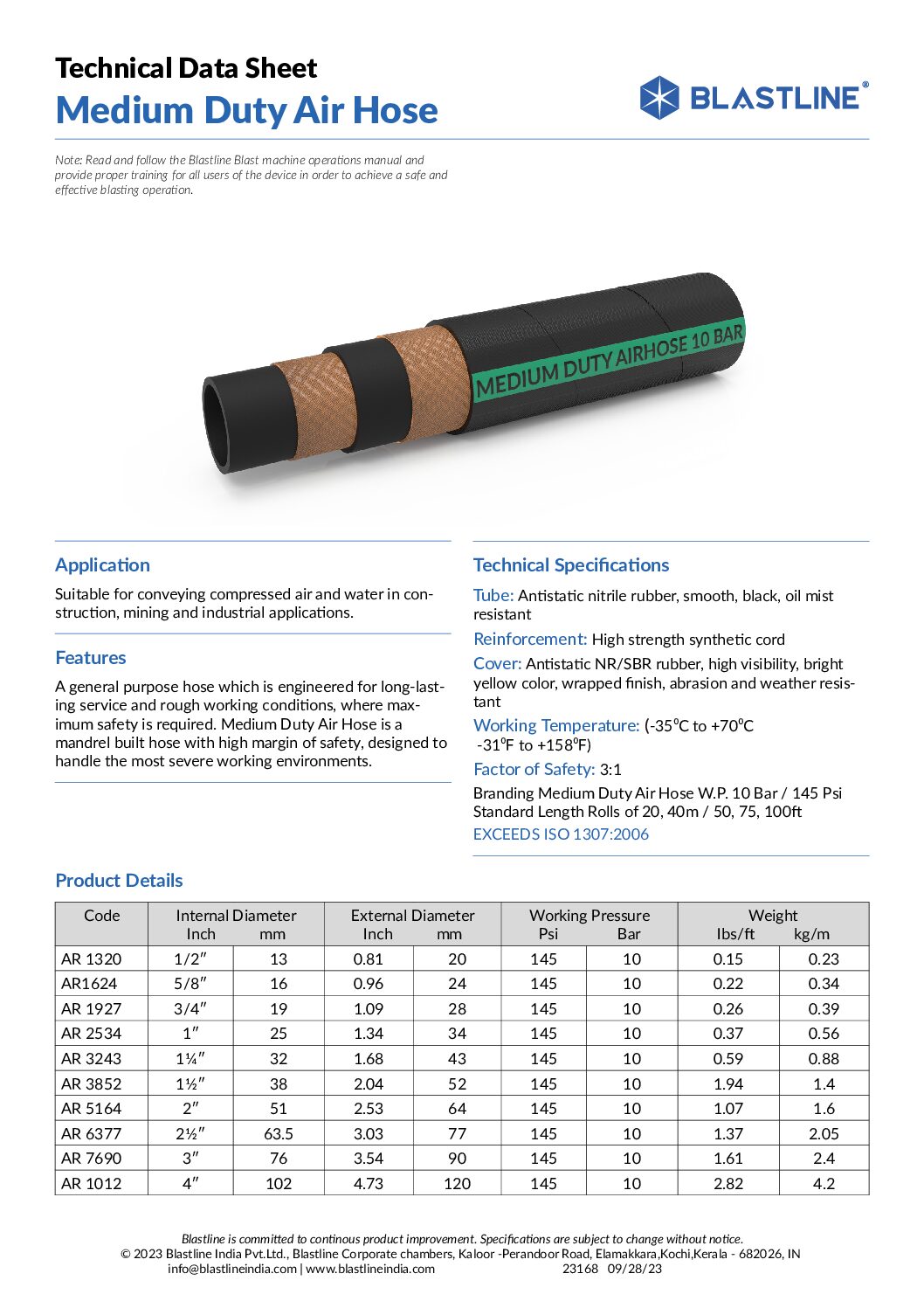 Medium Duty Air Hose - TDS